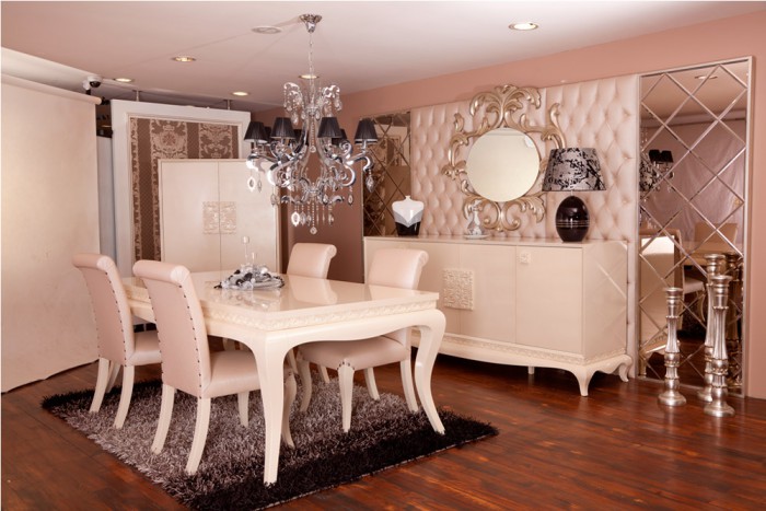 Jet Glass Sedef Yemek Odası